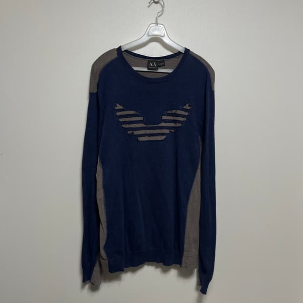 A|X 아르마니 익스체인지 네이비 니트 L