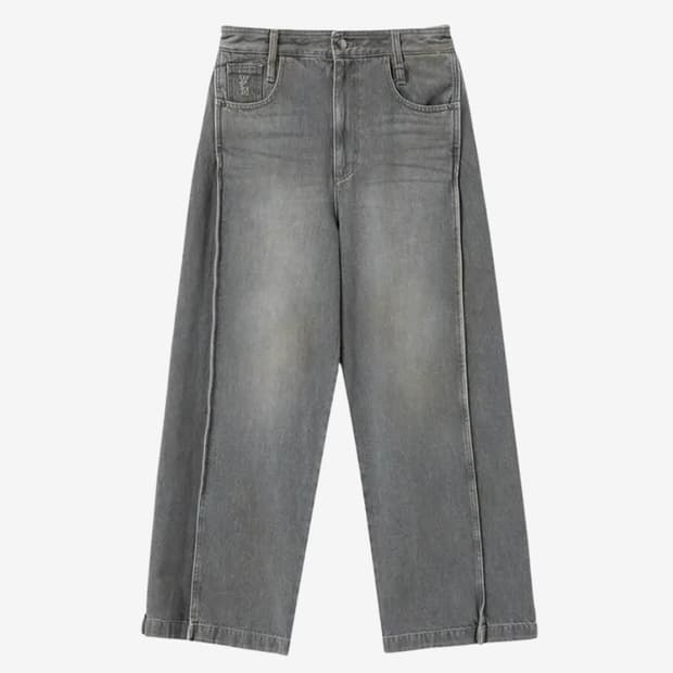 [46] 24fw 우영미 그레이 투턱 데님 와이드 팬츠 판매