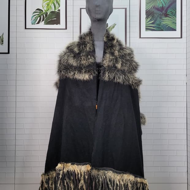 루이까또즈 캐시미어 여우털 머프러 목도리 스카프 새상품