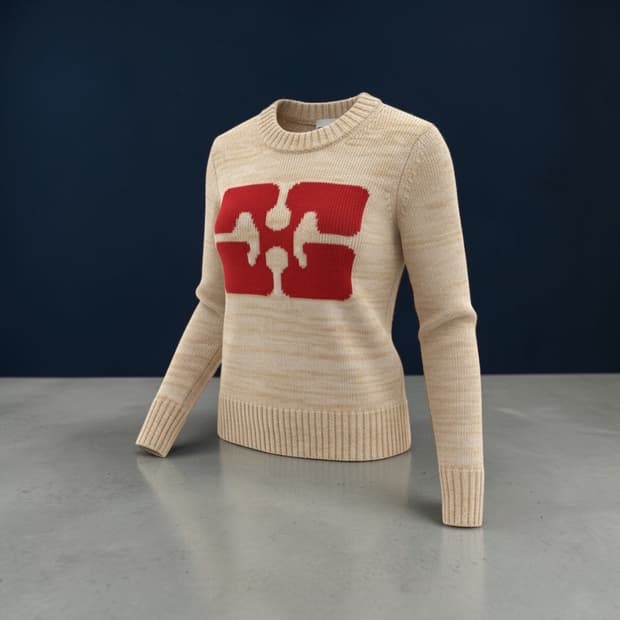 S/ 가니 버터플라이 로고 니트 스웨터