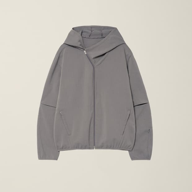 EE 누마레 CUT-OUT SLEEVE HOODED ZIP JACKET 