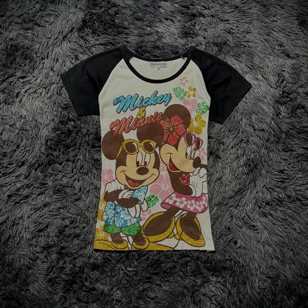 Sirmione X DISNEY 미키마우스 프린팅 나그랑 반팔 티셔츠