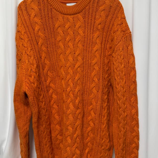 H&M 오렌지 니트스웨터
