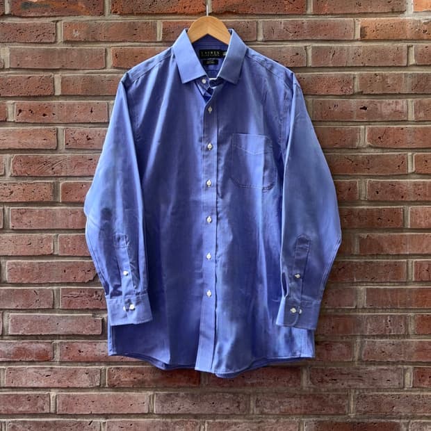 로렌 랄프 로렌 Lauren Ralph Lauren 블루 드레스 셔츠