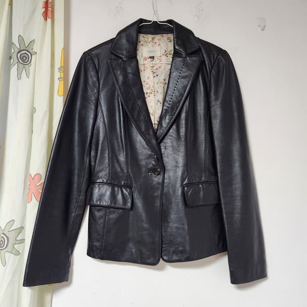 DECO 블랙 양가죽 여성 자켓 55