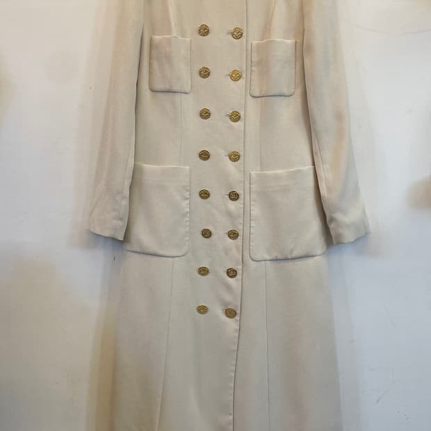 모조에스핀 금장더블버튼 롱원피스66:) 하객룩원피스 정장원피스