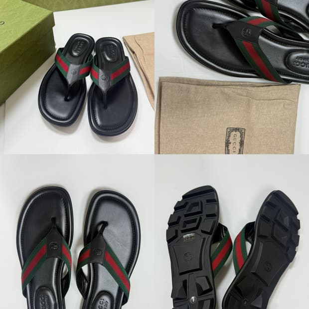 구찌 샌달 블랙 새상품 풀박스