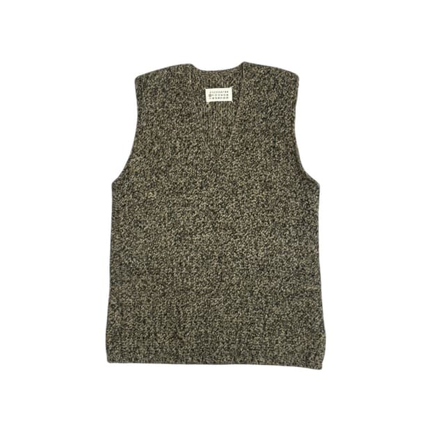 마틴 마르지엘라 06AW No.10 브이넥 슬리브리스 니트