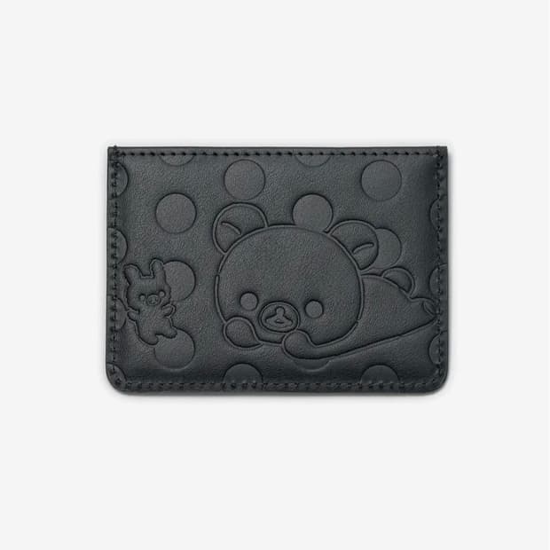 코리락쿠마 도트 카드 지갑 (블랙)