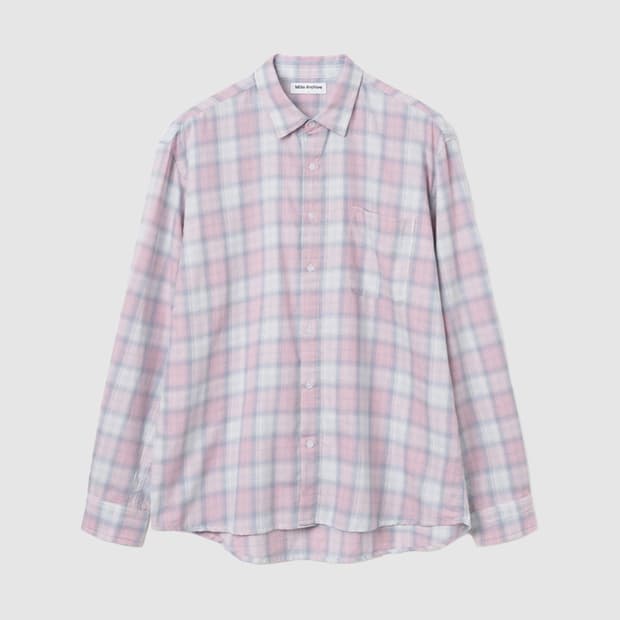 XL 미개봉) 밀로아카이브 멀티플 레이어 셔츠 파스텔 핑크 105 110