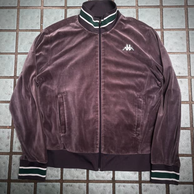 카파 벨벳 브라운 트랙 자켓 xl