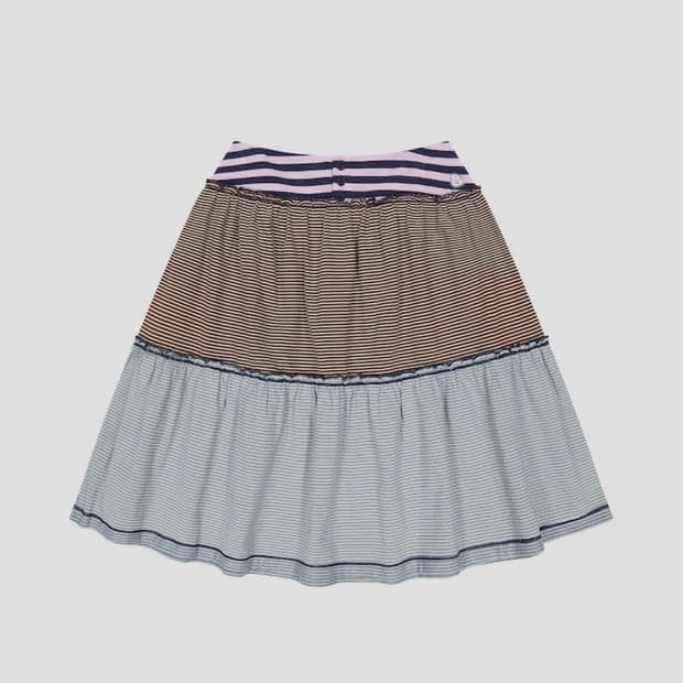 코이세이오 Colored Stripe Midi Skirt - Purple