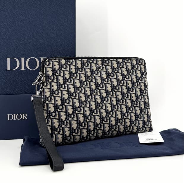 디올 오블리크 자카드 스트랩 클러치백 (2OBCA251YSE)