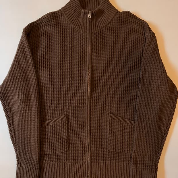 Pherrow's Waffle Full-Zip Cardigan 