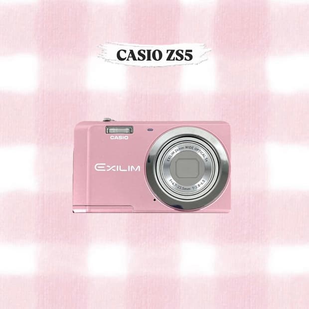 카시오 엑슬림 EX-ZS5 베이비핑크 빈티지디카