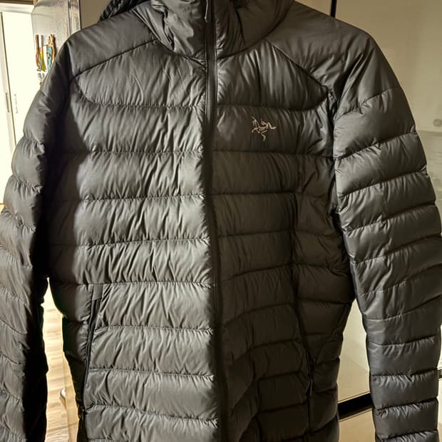 아크테릭스 세륨 후드 블랙 패딩