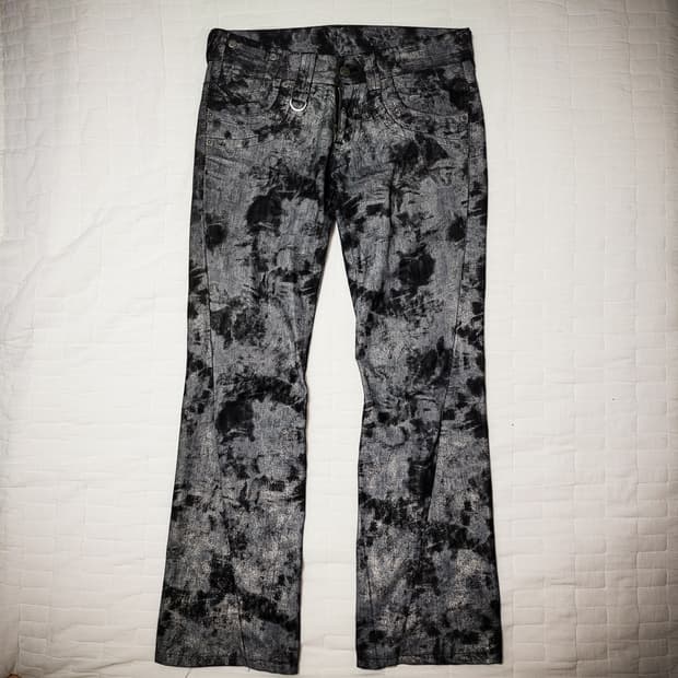 '00s archive Coated Flare Pants