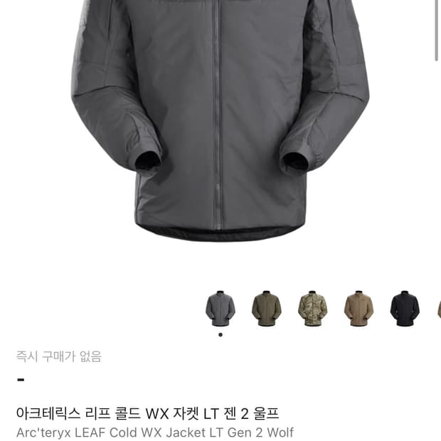 M]아크테릭스 리프 콜드 WX 자켓 LT Wolf