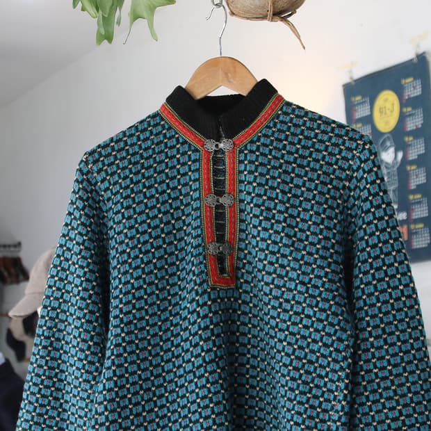 (착용컷) 노르웨이 울 스웨터 (남성용 98)