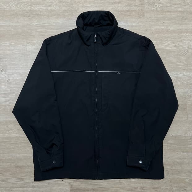 아식스 올드스쿨 화이트리인 바람막이 집업자켓 [블랙] M/95