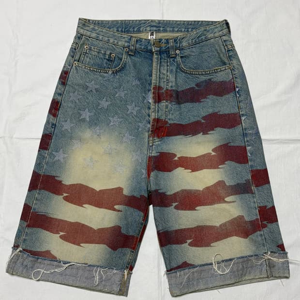 OG 웨스켄 스타 스팽글 버뮤다 데님 1size