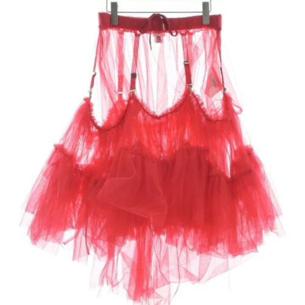 noir kei ninomiya 25ss 스커트 m