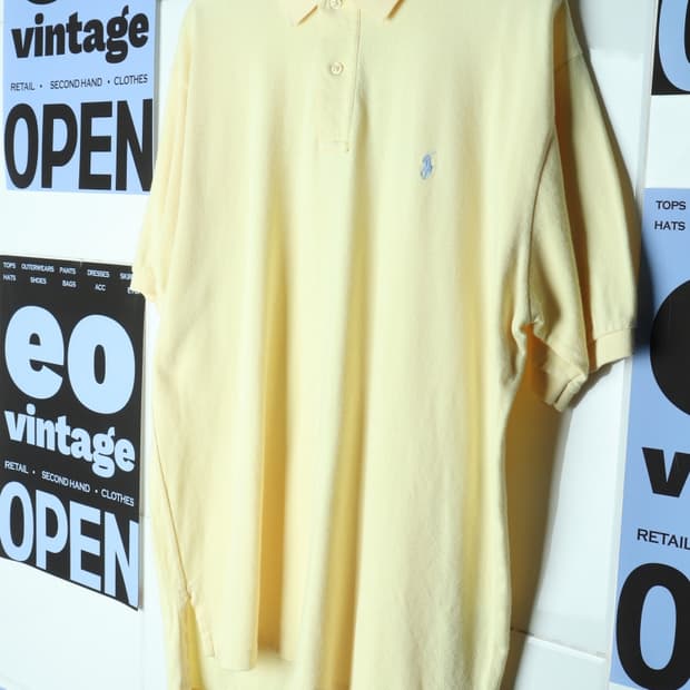 (XL-3XL) 폴로 랄프로렌 반팔 카라 티셔츠 USA 노랑-H30556
