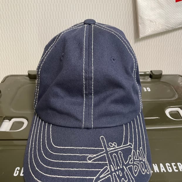 스투시 네이비 볼캡