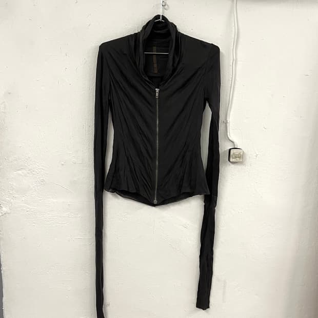 릭오웬스 릴리스 오버 슬리브 드레이프 집업