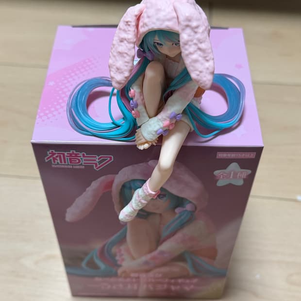 후류 하츠네 미쿠 토끼 파자마 누들스토퍼 피규어 핑크 ver