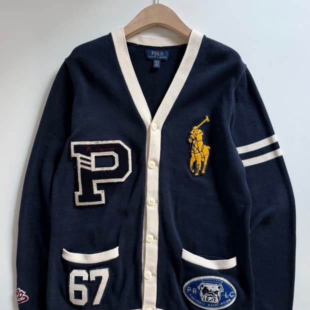 Polo 폴로 랄프로렌 신형 빅포니 레터맨 와펜 가디건