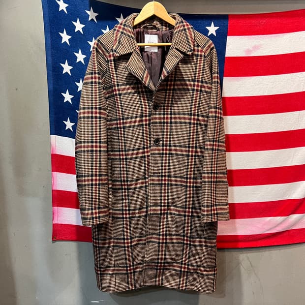 ESFAI 체크 롱 코트