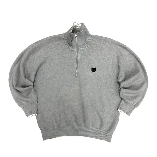 지제로송지오 블랙팬서 하프집업 니트(M)