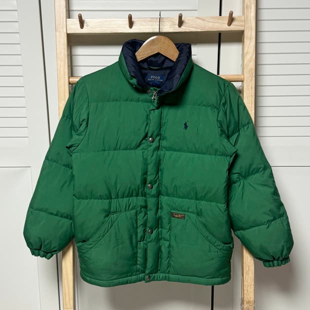 폴로 랄프러렌 푸퍼 패딩 자켓 딥그린