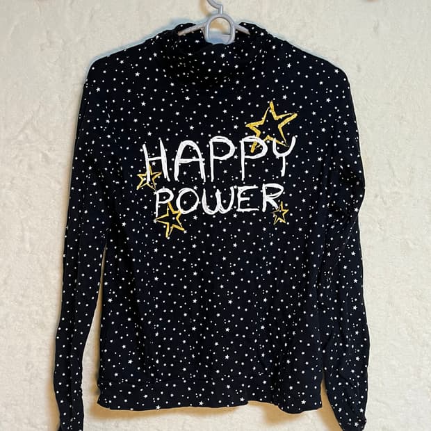 빈티지 별 긴팔 폴라 티셔츠