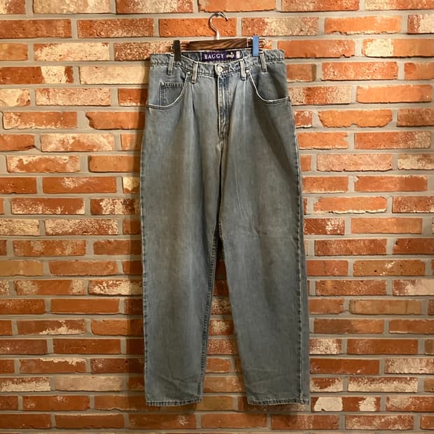 90s USA 빈티지 리바이스 실버탭 배기핏 데님 팬츠