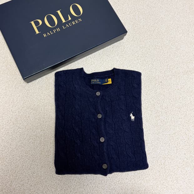 폴로 랄프로렌 네이비 울 케이블 정품