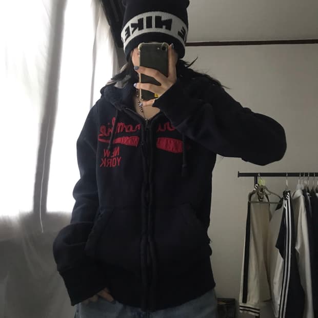 아베크롬비 네이비 후드집업
