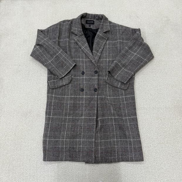 [F] 플라스틱아일랜드 체크 더블코트 1230T2