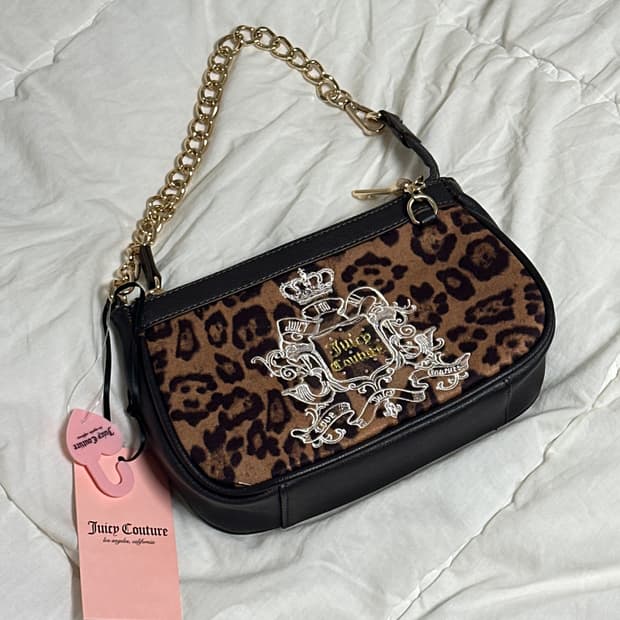 새상품) 쥬시꾸뛰르 레오파드 체인숄더백 핸드백