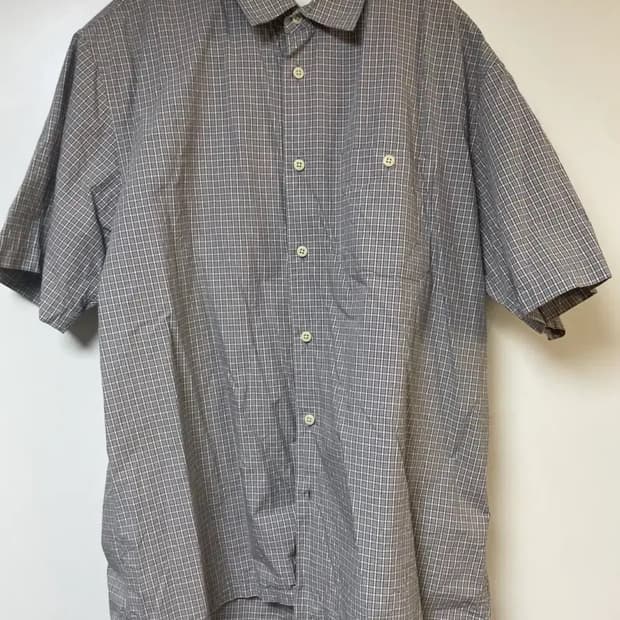 [2] 카키스 보더 체크 셔츠 그레이