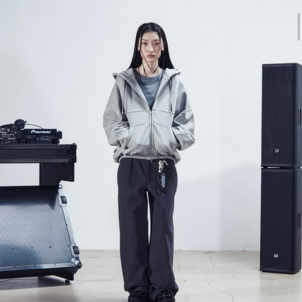 노드랩스 GARMENT DYE DOUBLE 후드집업 (S)