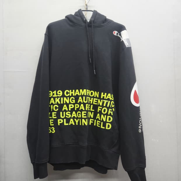 올드스쿨 챔피온 사이드 레터링 후드티 2XL