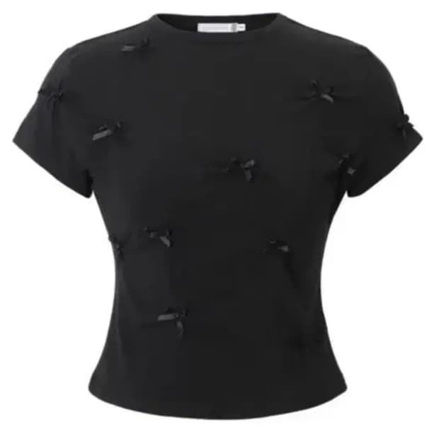 쓰리타임즈 스텔라 티 블랙 S stella tee