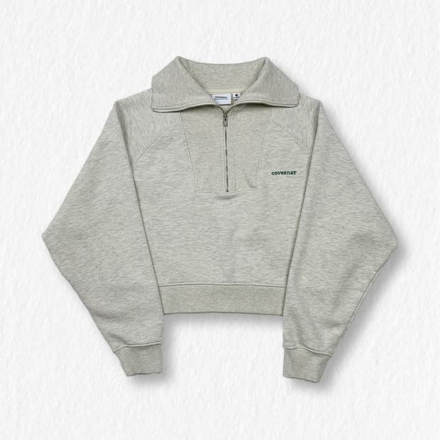 커버낫 크롭 반집업 맨투맨