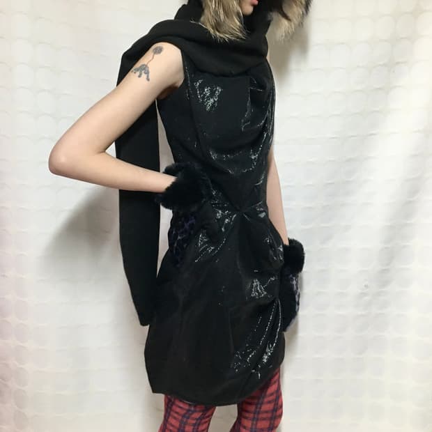 vivienne westwood 드레이핑 반짝이 드레스