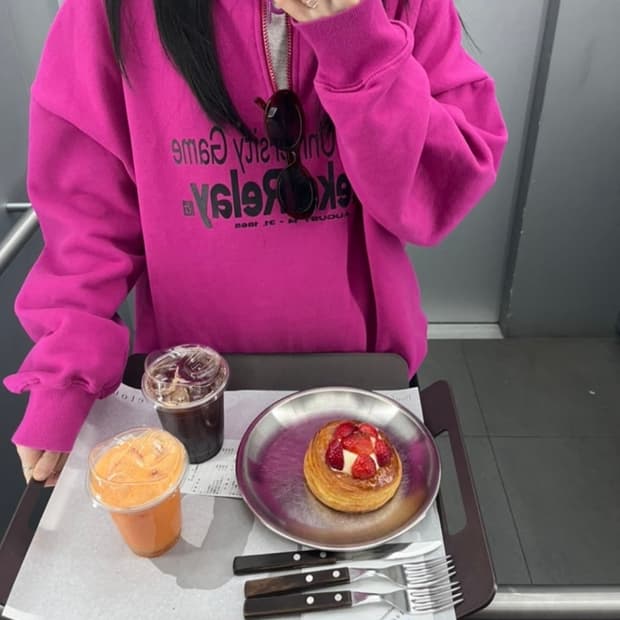 테켓 하프집업 맨투맨