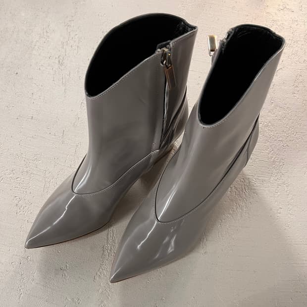 Tibi 그레이 앵클 부츠 37.5