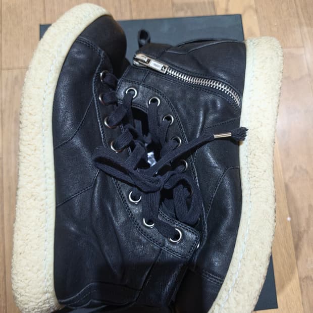 (43)골멧 이모셔널 스니커즈 미드 블랙