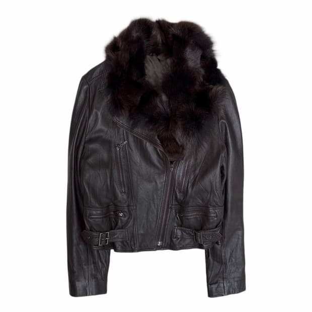 [실측 S] 00‘s Lambskin Fur Leather Jacket